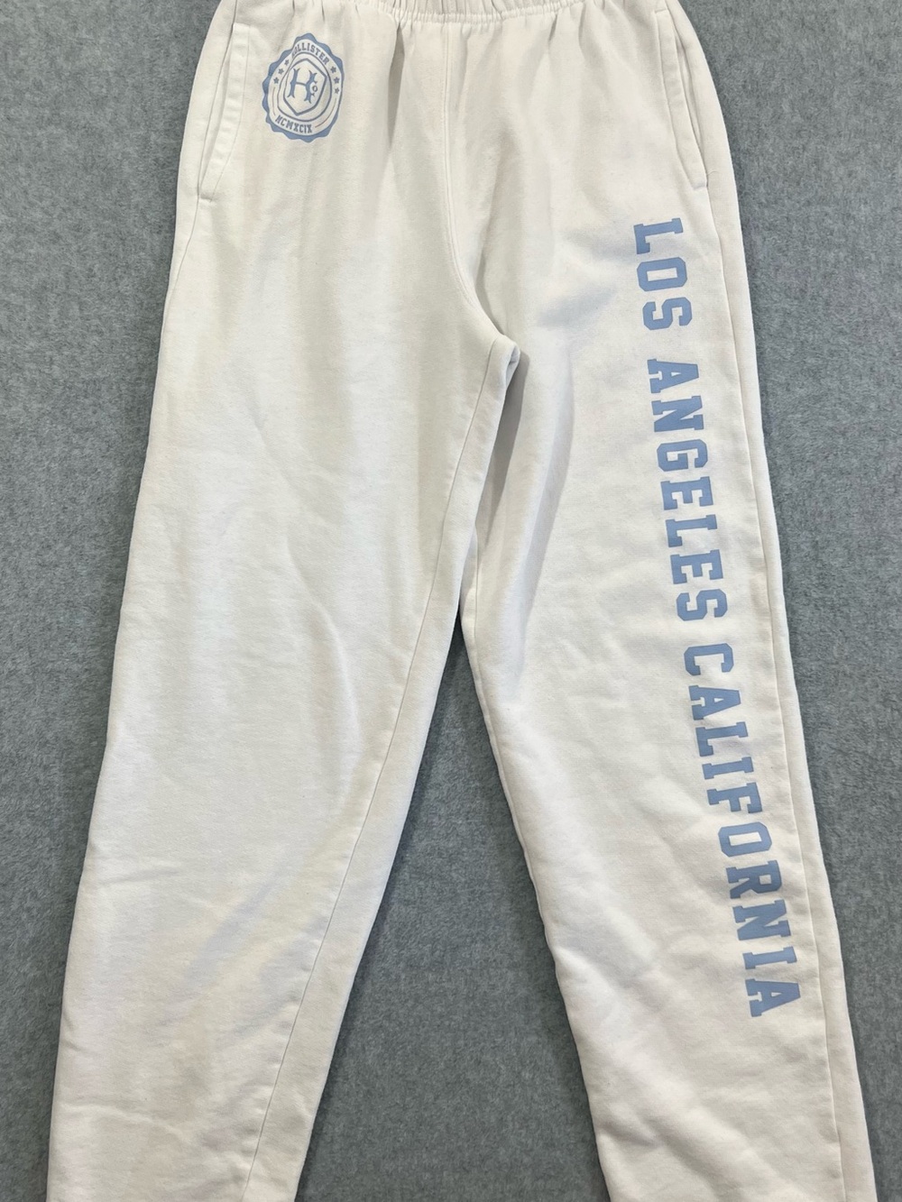 Hollister White Ultra HighRise Los Angeles California Graphic Sweatpants Size XS